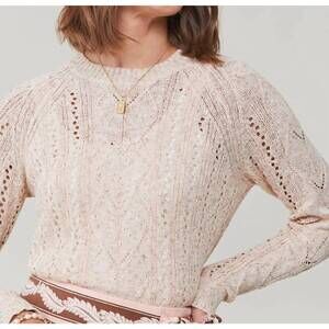 NEW SPARTINA 449 shelby lighweight pullover sweater in blush